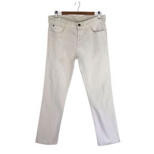 Canali Mens White Denim Regular Fit Jeans Size 50 (US 34)